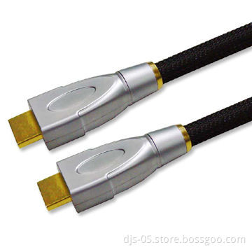 30/28AWG Wire HDMI Metal Assembly Cable with Tinned and Silver-plated Copper Conductor